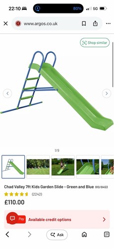 Chad valley 7ft kids garden - valley,