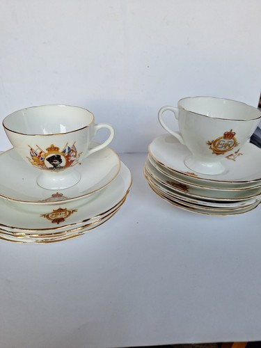 Queen coronation tea cups - coronation,