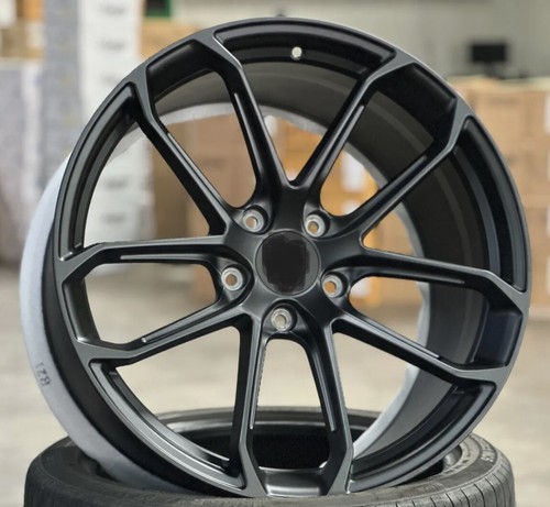 22x10 wheels matt black - black, fits