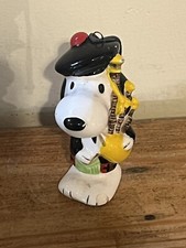 Snoopy Figurine Playing Bagpipes Vintage