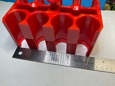 BEAUTIFULLY MARBLED -RED / ORAGE  BAKELITE POKER CHIP HOLDER