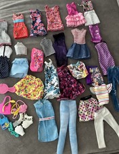 Barbie Clothes Bundle Fashionista Mattel Doll Clothes Bag Shoes