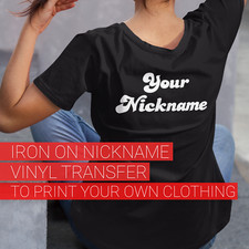 Iron On Nickname Transfer