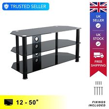 Glass TV Floor Stand Unit, Up
