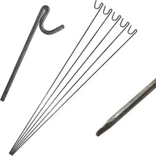 Pack Of 10 Garden Steel Metal