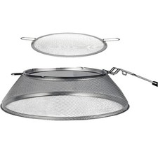 19.5" Hotshot Wood Burning Fire Pit Mesh Screen Silver Round Stainless Steel