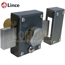 Lince 3910 Black-Grey High Security Garden Gate Shed Sliding Rim Dead Lock Bolt