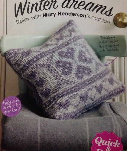 Fair isle heart cushion - isle, aran