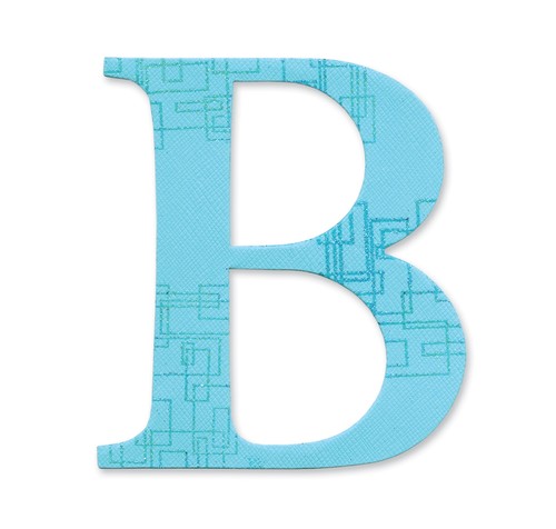 Sassy serif letter - letter, sizzix