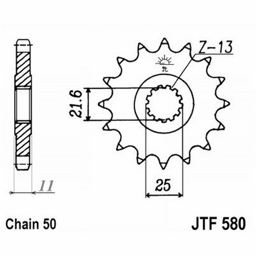 Sprocket 580 z15 yamaha 600 - yamaha,
