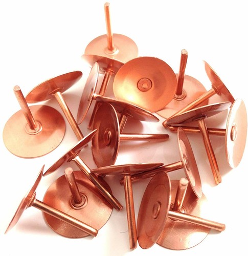 Copper disc rivets crampions - copper,