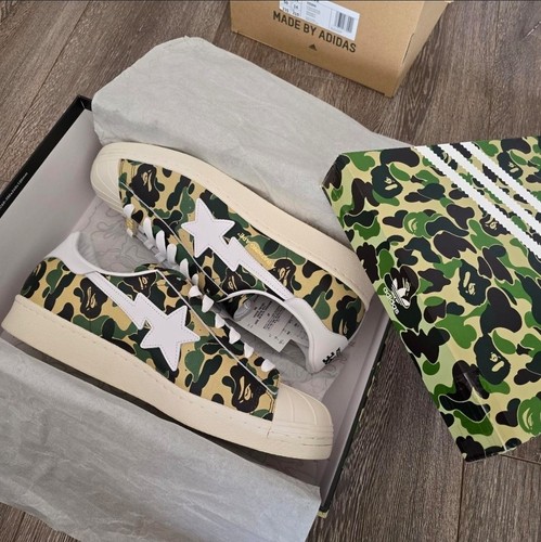 Size uk12 bape x adidas - x,