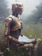 DEATH NYC "FRAMED" Lithograph ltd.Edit. of 100 "Star Wars C-3PO" 3D Seal COA