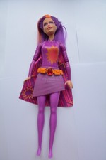 Super Hero Barbie in Princess Power Fire Purple Doll Cape Belt 2011 Mattel
