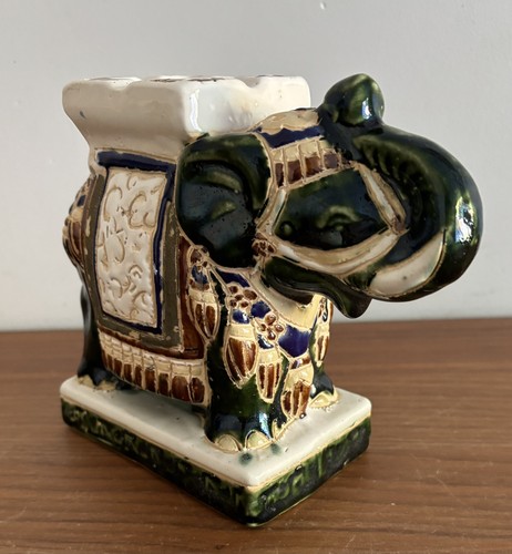 Vintage ceramic elephant - ceramic, plant
