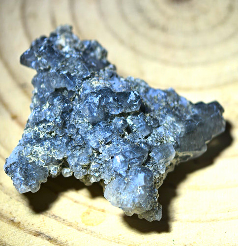 Raw grey blue fluorite cluster - raw,