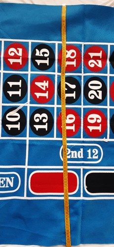 Large blue roulette felt baize - blue,