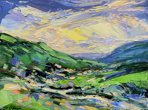 Impressionist mountain valley - impressionist,