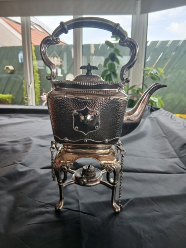Antique silver plated kettle - antique,