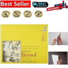 Artistic Excellence: 14x17 Smooth Bristol Paper Pad with 20 Acid-Free Sheets