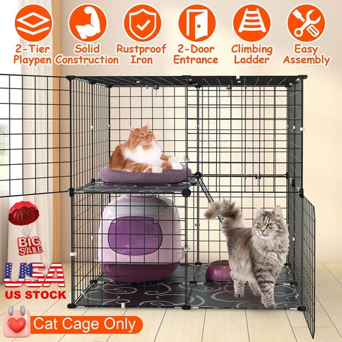 2tier cat cage playpen - cat,