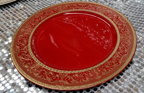 Red gloss gold - gloss, print