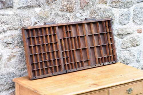 Vintage wooden printers - printers, tray