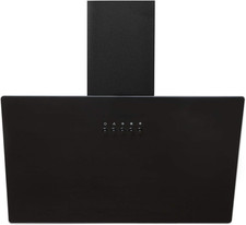 60cm Black Angled Glass Cooker