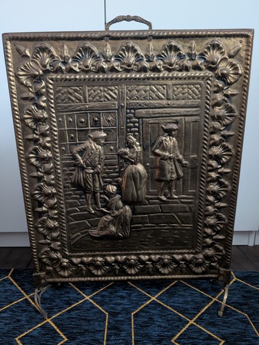 Antique brass wood - wood, embossed