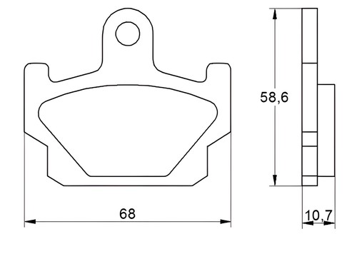 Front recessed brake pads for - front,