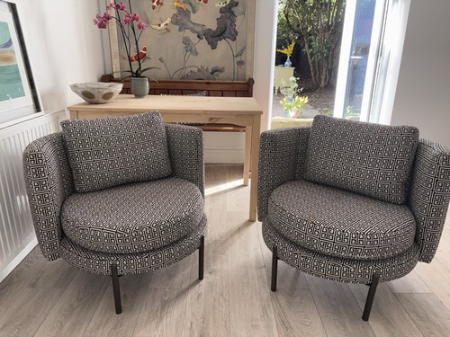 Pair tub armchairs in - pair,