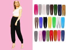 WOMENS HAREM ALI BABA PANTS PLAIN PRINT TROUSERS LONG BAGGY LEGGINGS YOGA UK