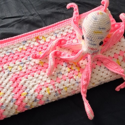 Handmade crochet blanket with - crochet,