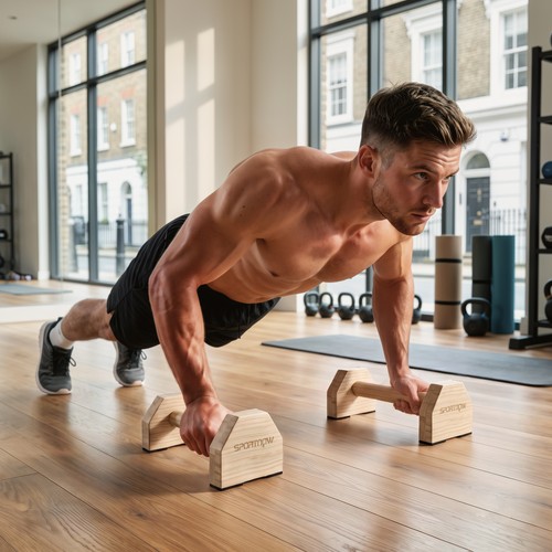 Wooden parallettes push - wooden,