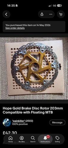 Hope gold brake disc rotor - hope,