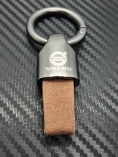 Volvo Suede Brown Keyring New