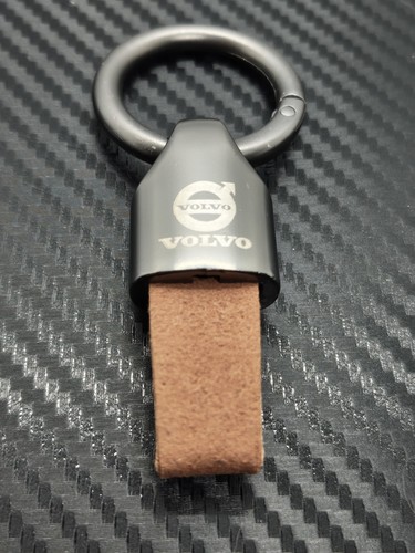 Volvo suede brown keyring new - brown,