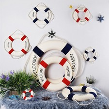 Lifebuoy Ring Boat Sea Life Buoy Wall Hanging Nautical Style Welcome Decoration 