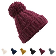 Chunky Cable Knit Beanie Hats