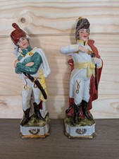 Vintage Capodimonte italy porcelain napoleon era soldier figurines Napoleonic