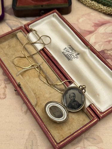 Antique gold filled locket - locket, w/