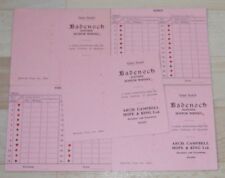 5 OFF VINTAGE BADENOCH SCOTCH WHISKY WHIST SCORE CARDS UNUSED AS PICTURES