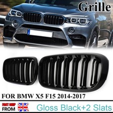For BMW X5 F15 X6 F16 14-17 Gloss Black Kidney M Sport Performance Front Grilles