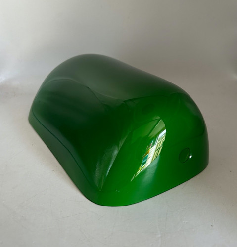 Glass bankers lamp shade - glass,