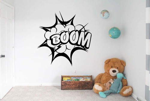 Boom superhero wall sticker - boom,