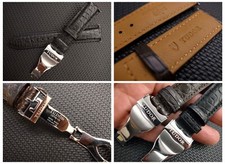 TUDOR Prince 20mm Leather Watch Strap Band + deployment CLASP