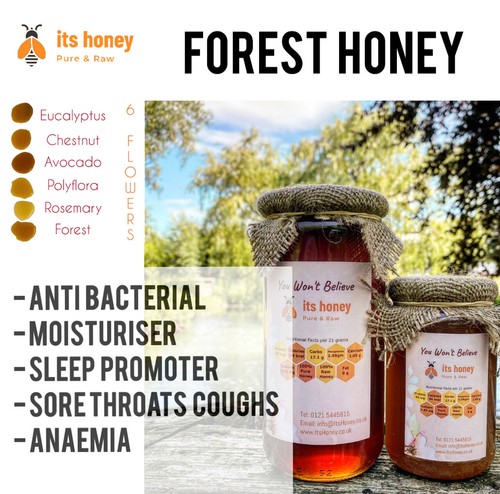 Honey pure raw unpasteurized - raw,