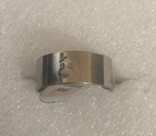 Stainless steel band ring - steel,