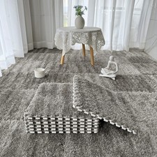 24-Pack Plush EVA Foam Interlocking Carpet Tiles Squares Puzzle Floor Mats Soft