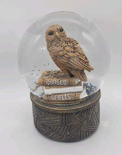 Musical snow globe brown - brown, owl